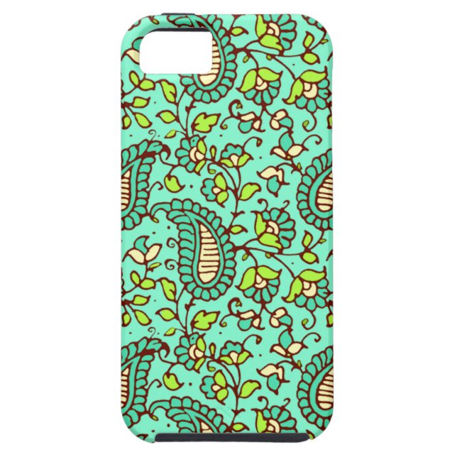 Aquamarine Paisley iPhone 5 Case-Mate stark Hülle (Rückseite)