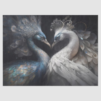 Aquamarine & Pearl Decoupage Tissue Paper Seidenpapier