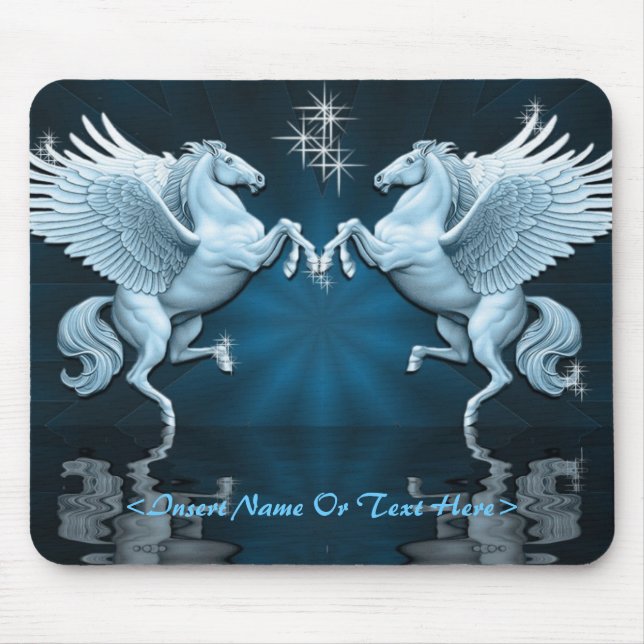 Aquamarine Pegasus Reflections Maus Pad Mousepad (Vorne)