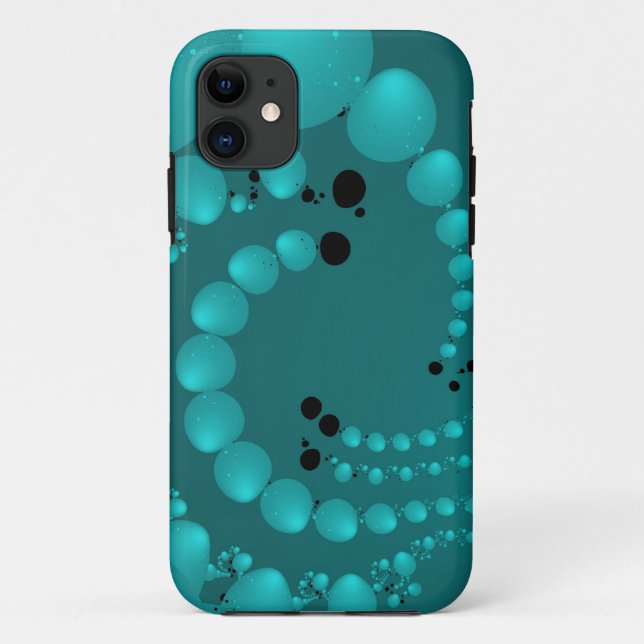 Aquamarine Perlen Case-Mate iPhone Hülle (Rückseite)
