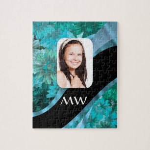 Aquamarine personalisiertes Foto Puzzle