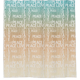 Aquamarine Pfirsichgoldweiße Liebe       Duschvorhang