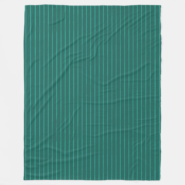 Aquamarine Pinstreifen Fleecedecke (Vorderseite)