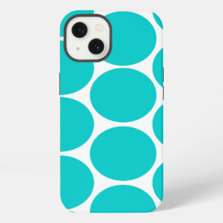 Aquamarine POLKA-DOPPELTE VON MÄDCHEN iPhone Hülle