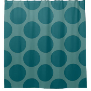 Aquamarine Polka Dots Muster für alle Farben Duschvorhang