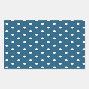 Aquamarine Polka Dots Rechteckiger Aufkleber