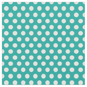 Aquamarine Polka Dots Stoff