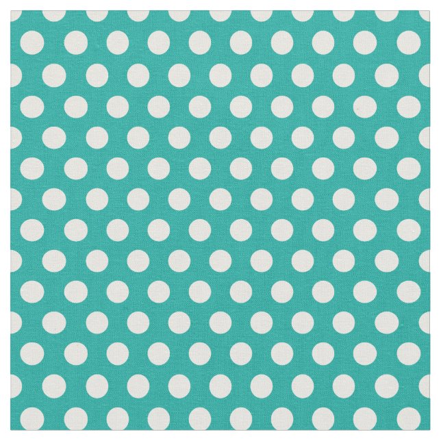 Aquamarine Polka Dots Stoff (Nahaufnahme)