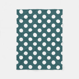 Aquamarine Polka-Punkte Fleecedecke