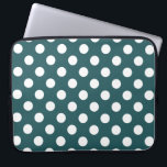 Aquamarine Polka-Punkte Laptopschutzhülle<br><div class="desc">Aquamarine Polka-Punkte</div>