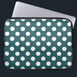 Aquamarine Polka-Punkte Laptopschutzhülle<br><div class="desc">Aquamarine Polka-Punkte</div>