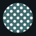 Aquamarine Polka-Punkte Magnet<br><div class="desc">Aquamarine Polka-Punkte</div>