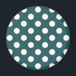 Aquamarine Polka-Punkte Magnet<br><div class="desc">Aquamarine Polka-Punkte</div>