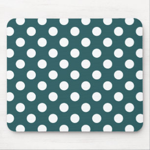 Aquamarine Polka-Punkte Mousepad