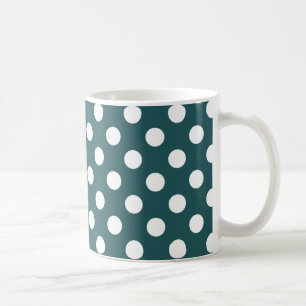 Aquamarine Polka-Punkte Tasse