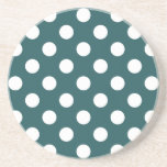 Aquamarine Polka-Punkte Untersetzer<br><div class="desc">Aquamarine Polka-Punkte</div>