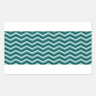 Aquamarine prägeartige Folie Rechteckiger Aufkleber