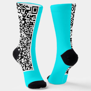 Aquamarine QR-Code-Sounds oder Farbauswahl Socken