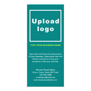 Aquamarine Rackkarte für Unternehmen Werbekarte