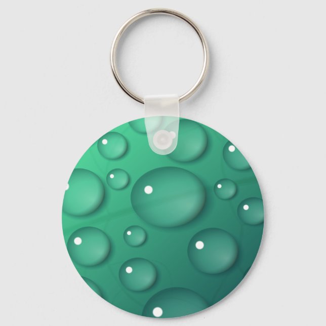 Aquamarine Raindrop Textur Schlüsselanhänger (Vorderseite)