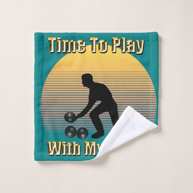 Aquamarine Rasenbowls Spielzeit, Wash Tuch (Waschlappen)