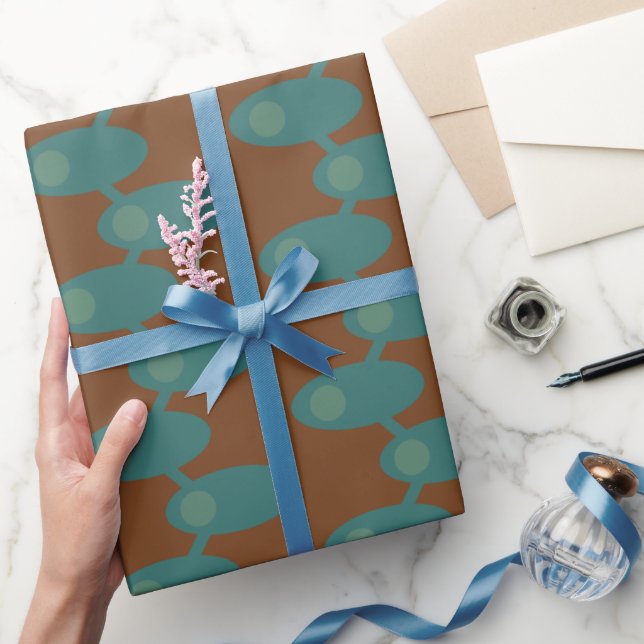 Aquamarine Raumschiffe Geschenkpapier (Schenken)