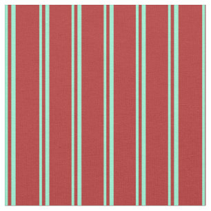 Aquamarine & Red Lines Stoff
