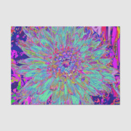 Aquamarine Regenbogen Farbe Abstrakt Dahlia Blume Seidenpapier