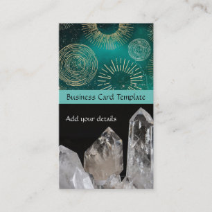 Aquamarine Reiki-Karten - Template White Quarz Cry Visitenkarte