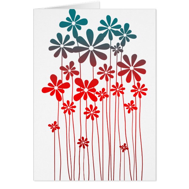 Aquamarine Retro-Blume (Vorne)