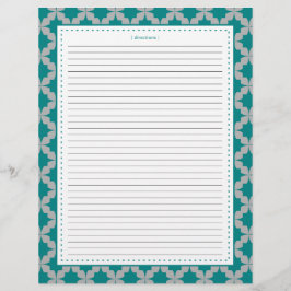 Aquamarine Retro-Star-Zusatzrezeptseiten