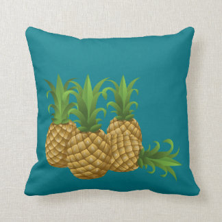 Aquamarine Retro Vintage Ananas Kissen