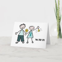 Aquamarine Ribbon Chemo Bell Couple Grußkarte