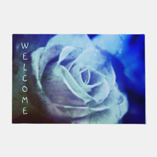 Aquamarine Rose Door Mat Fußmatte