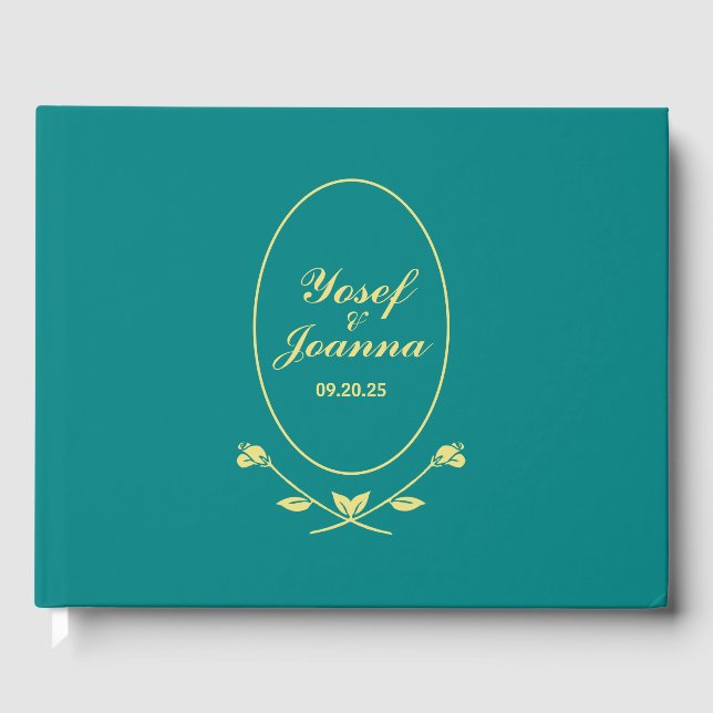 Aquamarine Rose Gästebuch (Vorderseite)