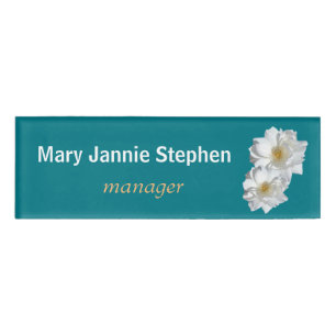 Aquamarine Rose, schönes Namensschild Namenschild