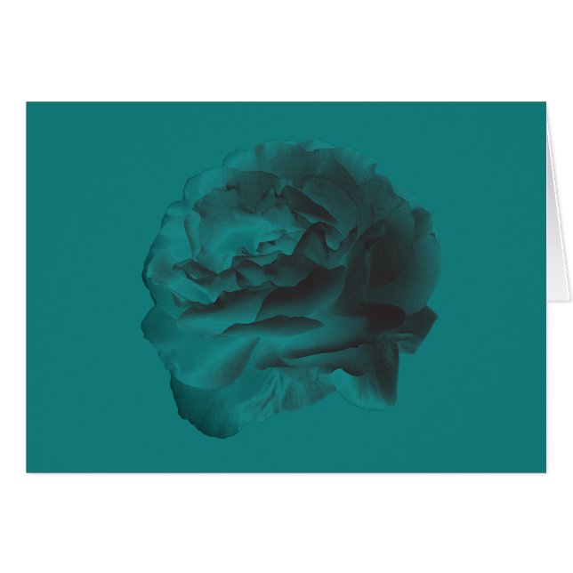 Aquamarine Rose, unbedruckte Blumenkarte im Innere (Vorderseite (Horizontal))