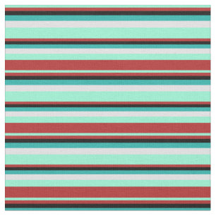 Aquamarine, Rot, Schwarz, Leicht-Meer-Grün und Lav Stoff