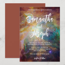 Aquamarine Rust Orion Nebula Celestial Hochzeit