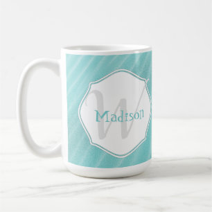 Aquamarine Sandwellen personalisieren Tasse