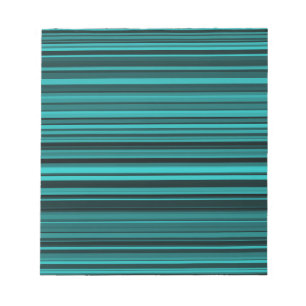 Aquamarine schwarze Streifen Notizblock
