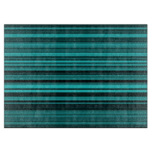 Aquamarine schwarze Streifen Schneidebrett