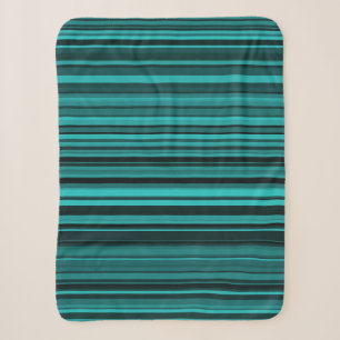 Aquamarine schwarze Streifen Sherpadecke