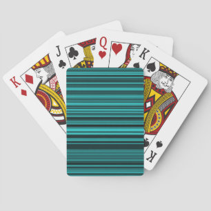 Aquamarine schwarze Streifen Spielkarten