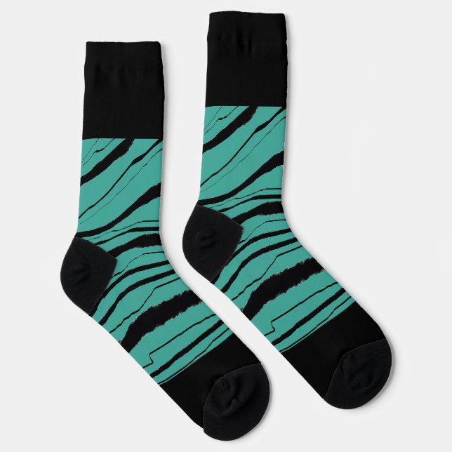 Aquamarine Schwarzweißausgabe Socken (Rechts)