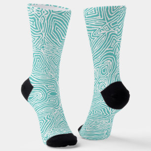 Aquamarine Scribble Socks Socken