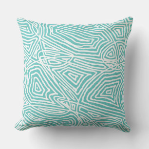 Aquamarine Scripts Kissen
