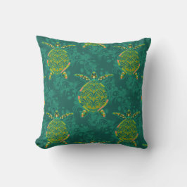 Aquamarine Sea Turtle Pillow Kissen