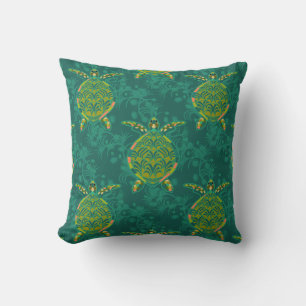 Aquamarine Sea Turtle Pillow Kissen