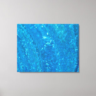 Aquamarine Sequin-Sparkling-4-Panel-Leinwand Leinwanddruck